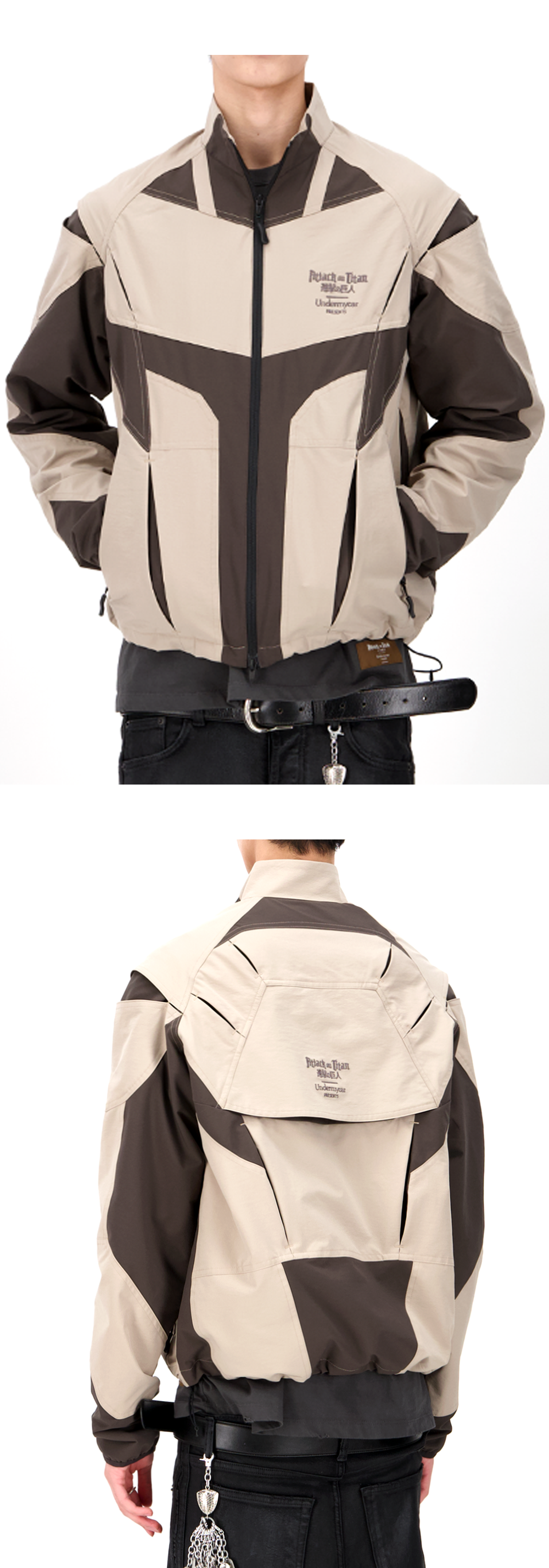 ARMORED TITAN DARTED DETAIL JACKET - SAND BEIGE