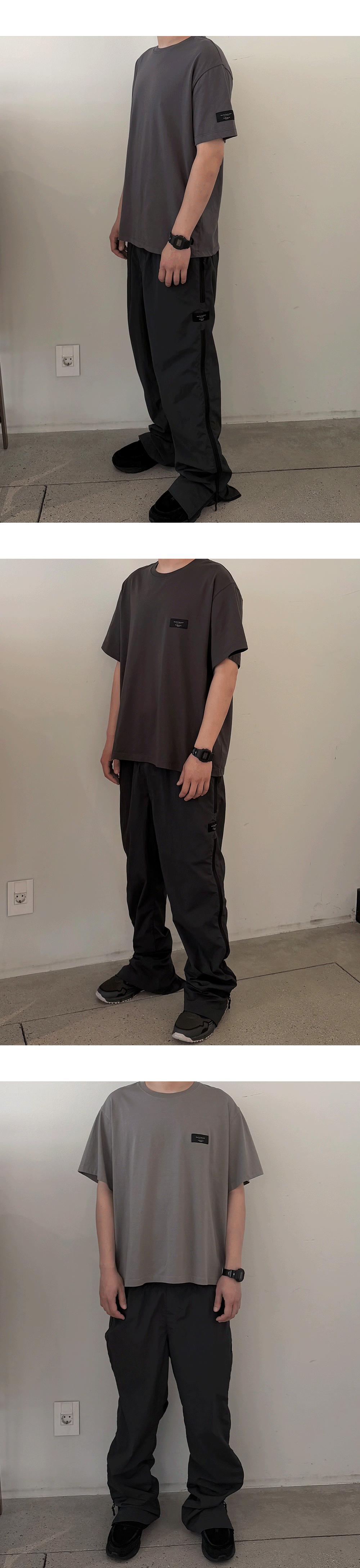 MUDLAND ZIP NYLON PANTS - DARK SHADOW