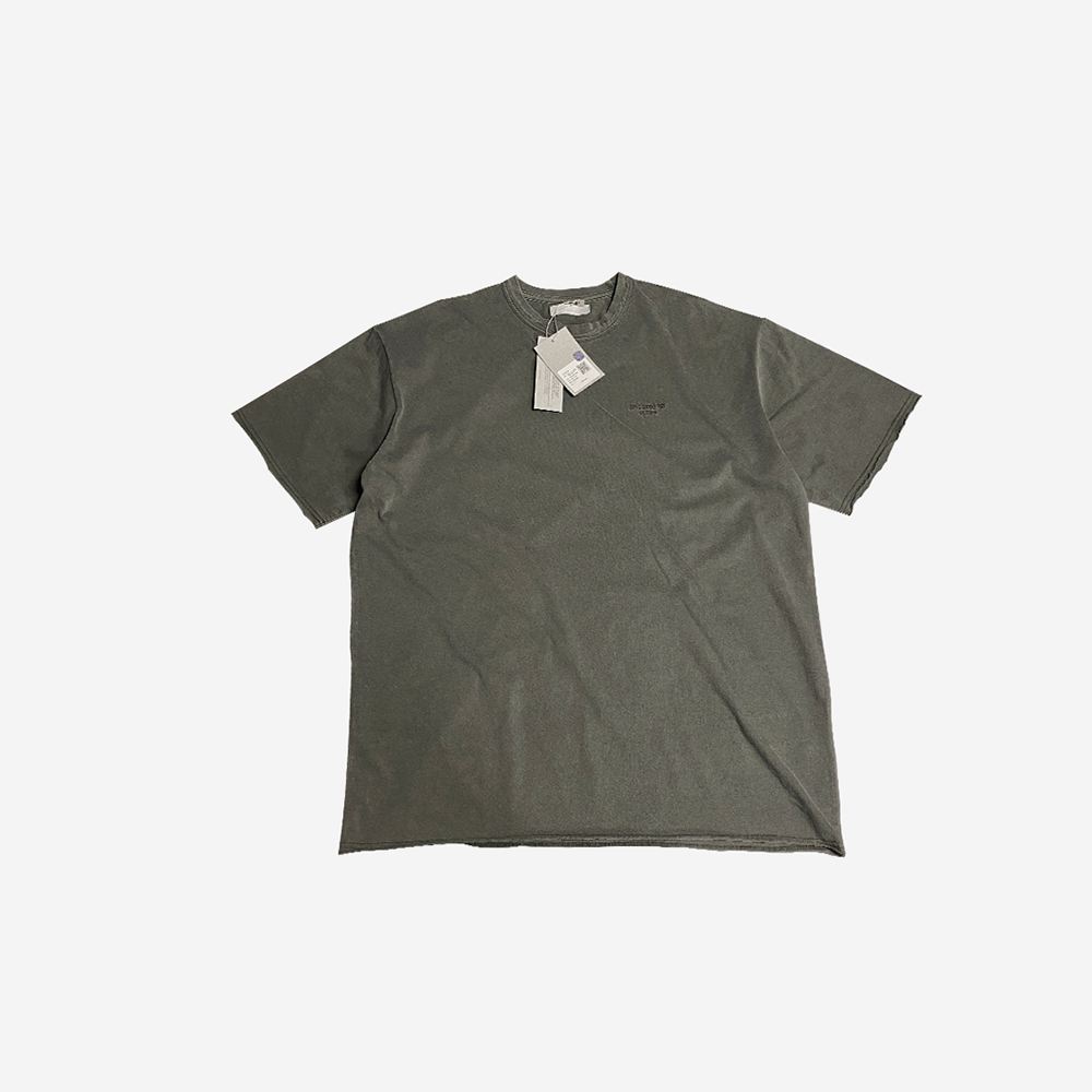 Mu.41 Anti Fxxking Logo Play Basic Pigment T-Shirts Khaki