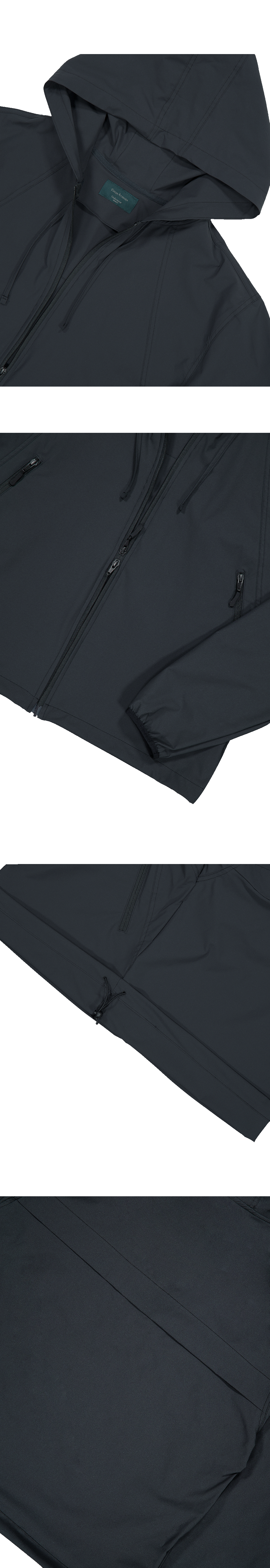 ACTIVE STRETCH HOOD JACKET - GRAY