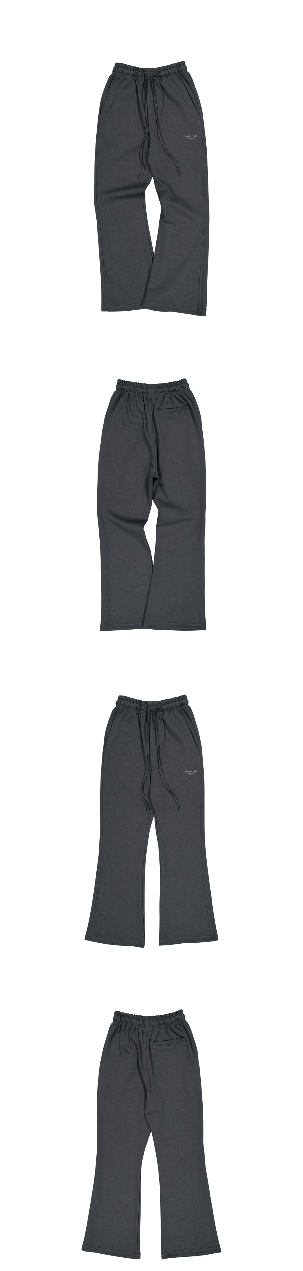 Mu.210 Classic Logo Semi-Flare Sweatpants Dark Gray