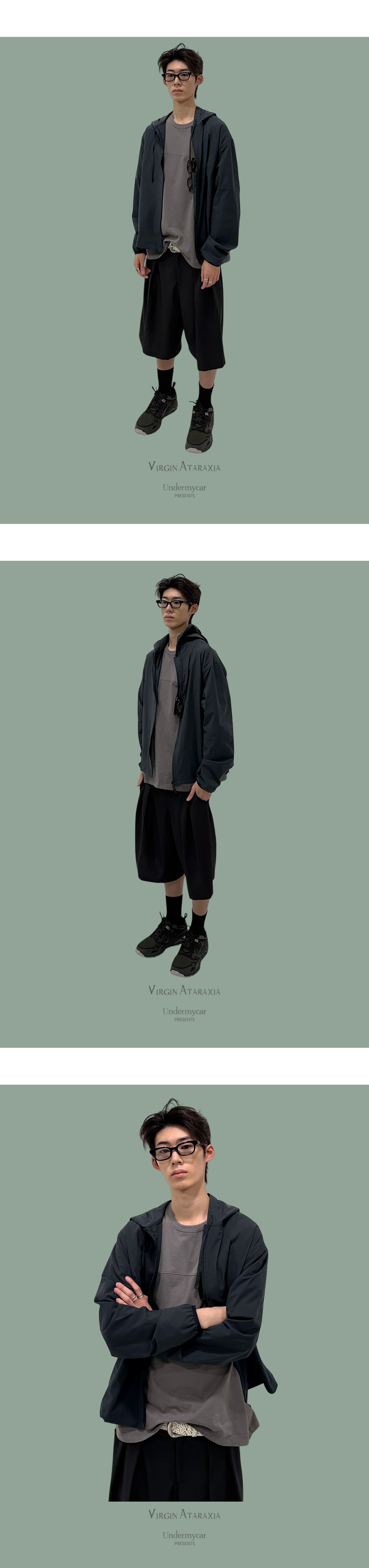 ACTIVE STRETCH HOOD JACKET - GRAY
