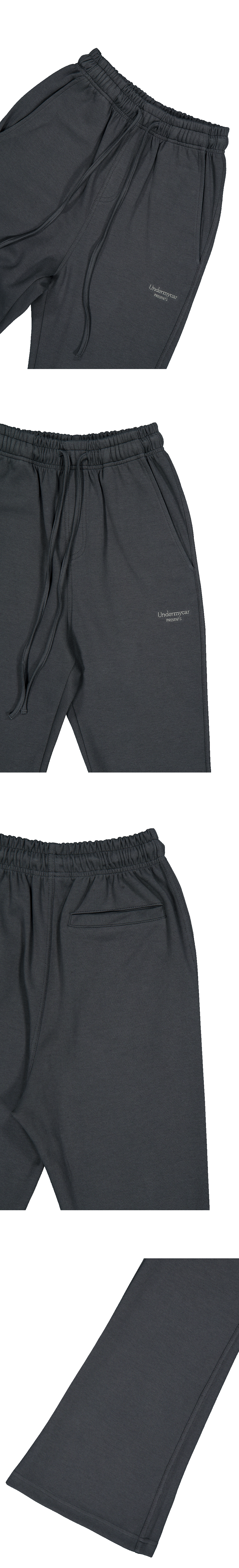 Mu.210 Classic Logo Semi-Flare Sweatpants Dark Gray