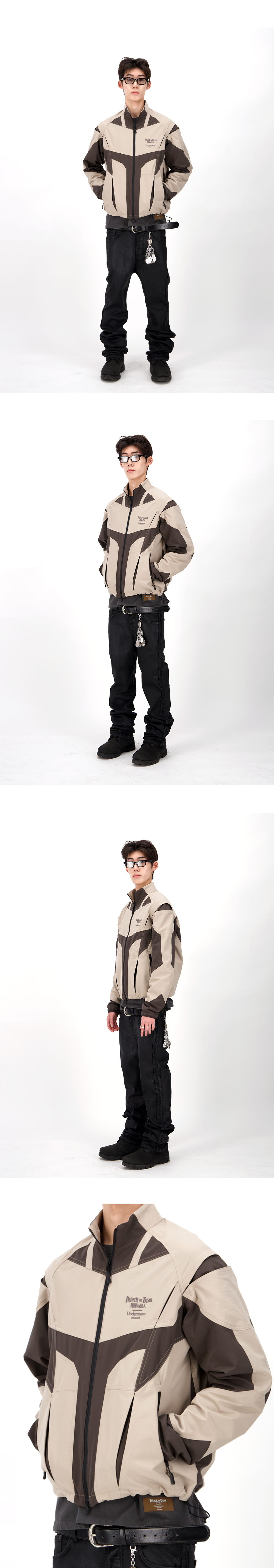 ARMORED TITAN DARTED DETAIL JACKET - SAND BEIGE