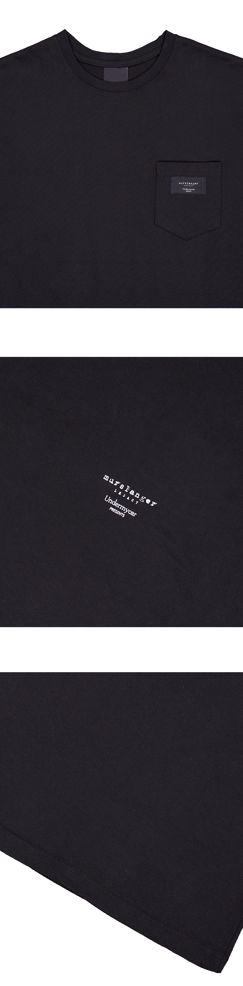 HARD COTTON POCKET T-SHIRTS - BLACK