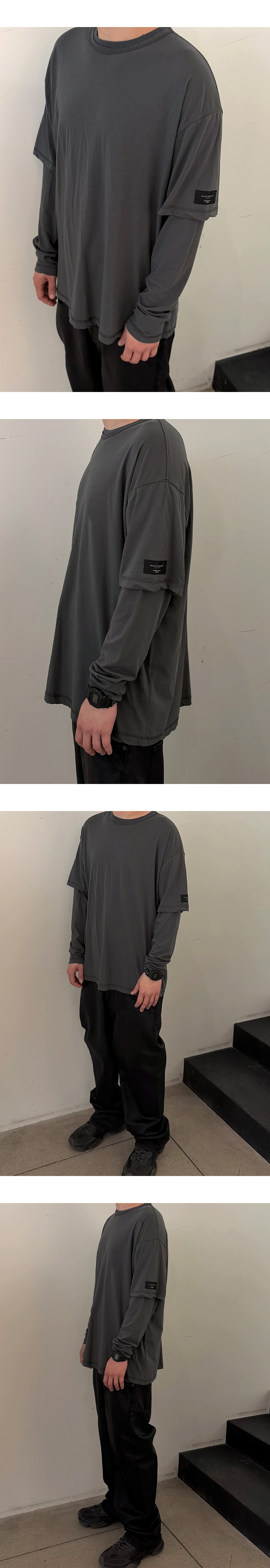 UNDERLAYER LONG SLEEVE T-SHIRTS - CHARCOAL GRAY