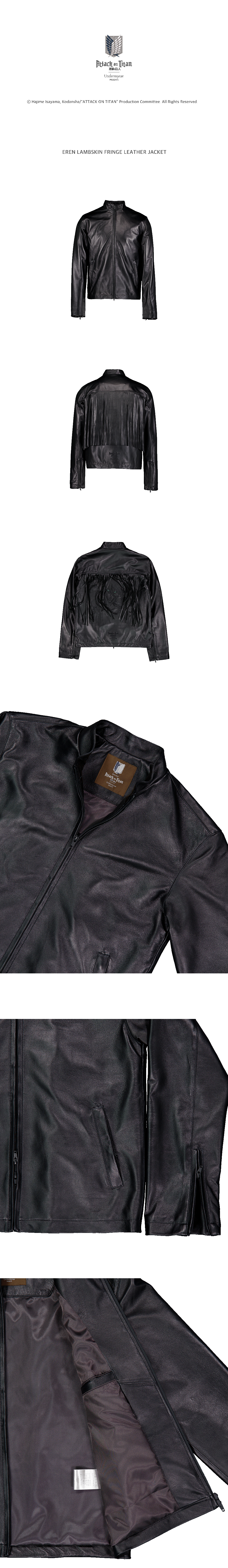 EREN LAMBSKIN FRINGE LEATHER JACKET - PHANTOM BLACK