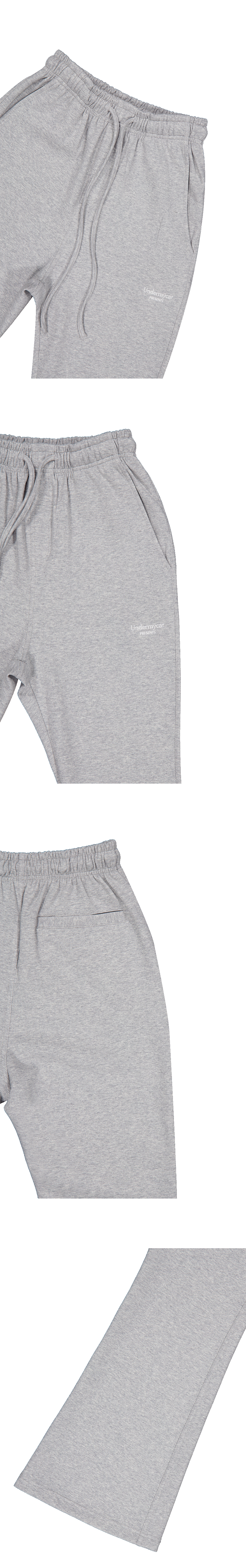 Mu.210 Classic Logo Semi-Flare Sweatpants Melange Gray