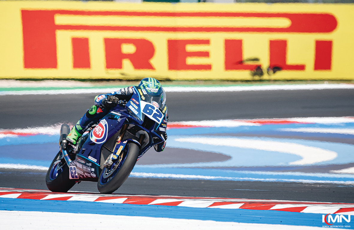 WorldSBK 에밀리아-로마냐 라운드에서 베일을 벗은 피렐리의 신형 리어 타이어 E0479.