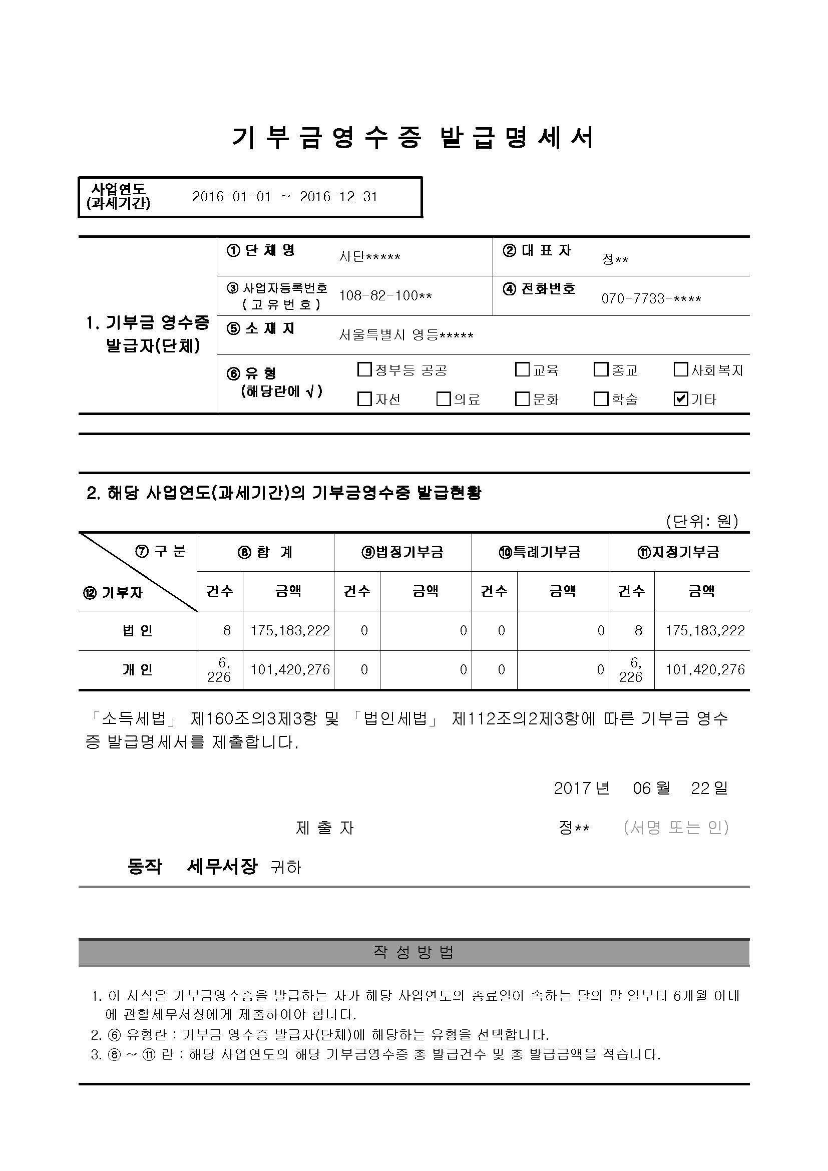 기부금영수증발급명세서(2016.홈텍스).jpg