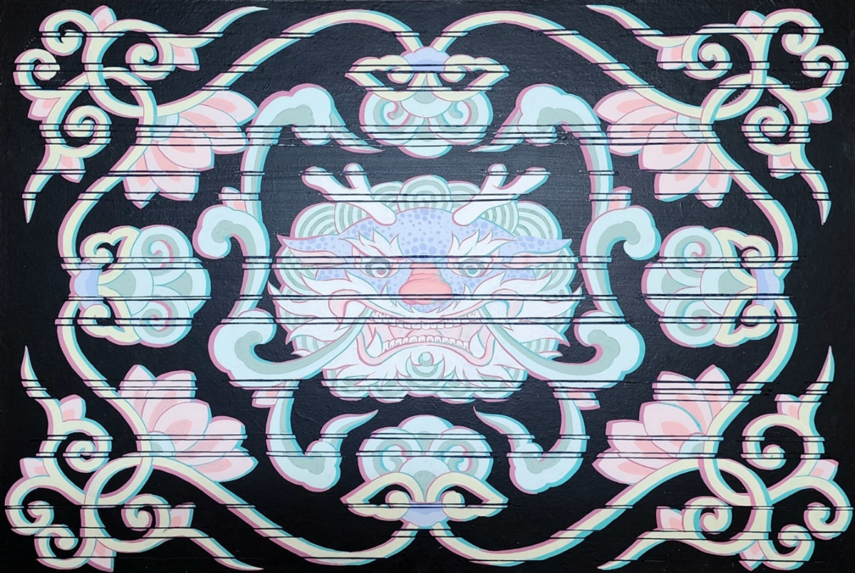 노윤지_노이즈, 72.7x50cm, 견본채색,안료, 2025