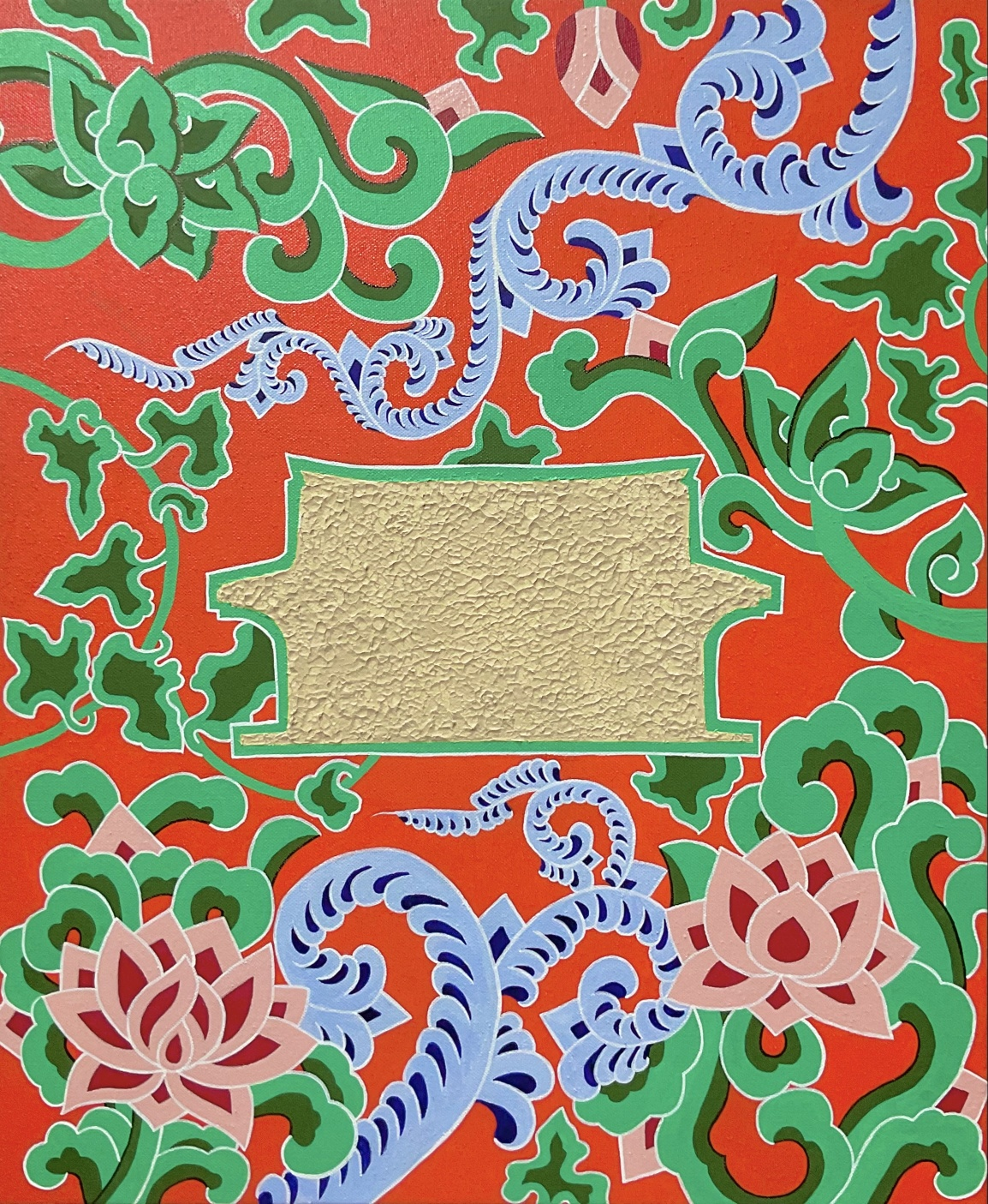 이수민_색을 기다리는 집, 60.6x50cm, 캔버스,안료, 2025