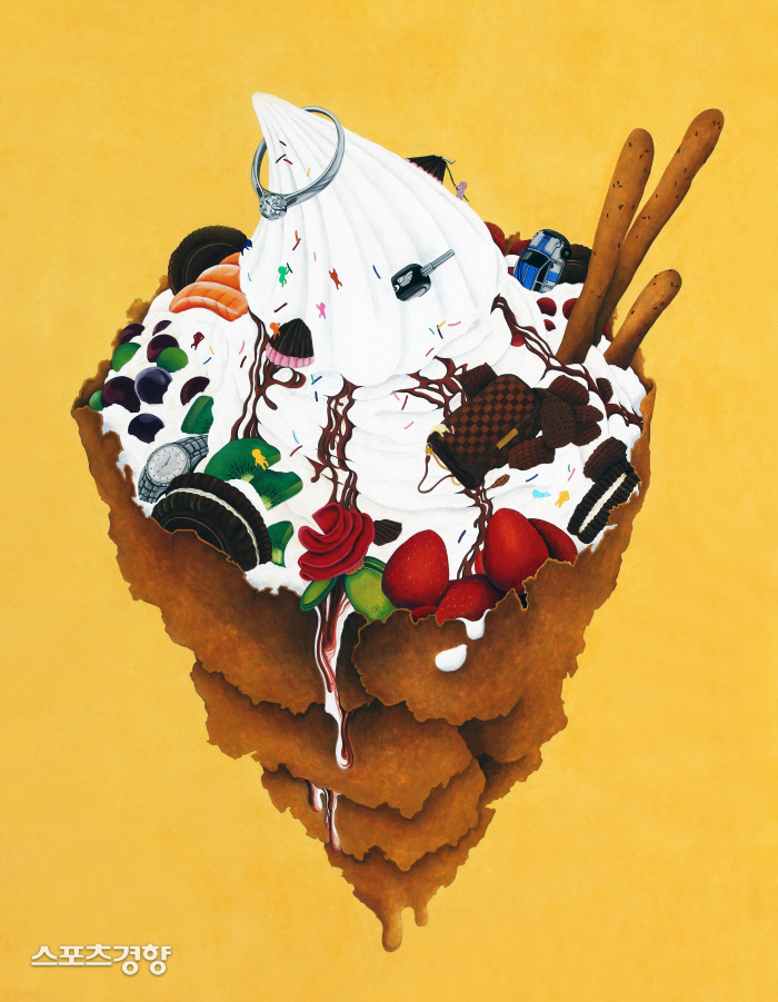 조아해 ‘욕망’ 162.2x130.3cm, 한지에채색, 2014