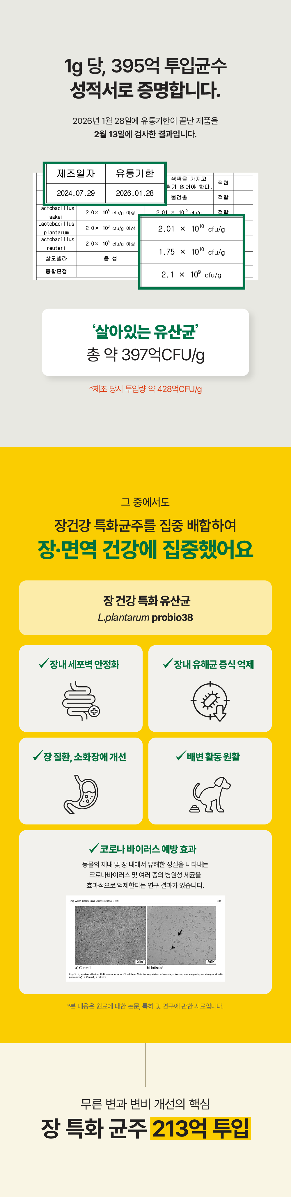 [면역력&장 건강] 프로바이오틱스 원 395 30g