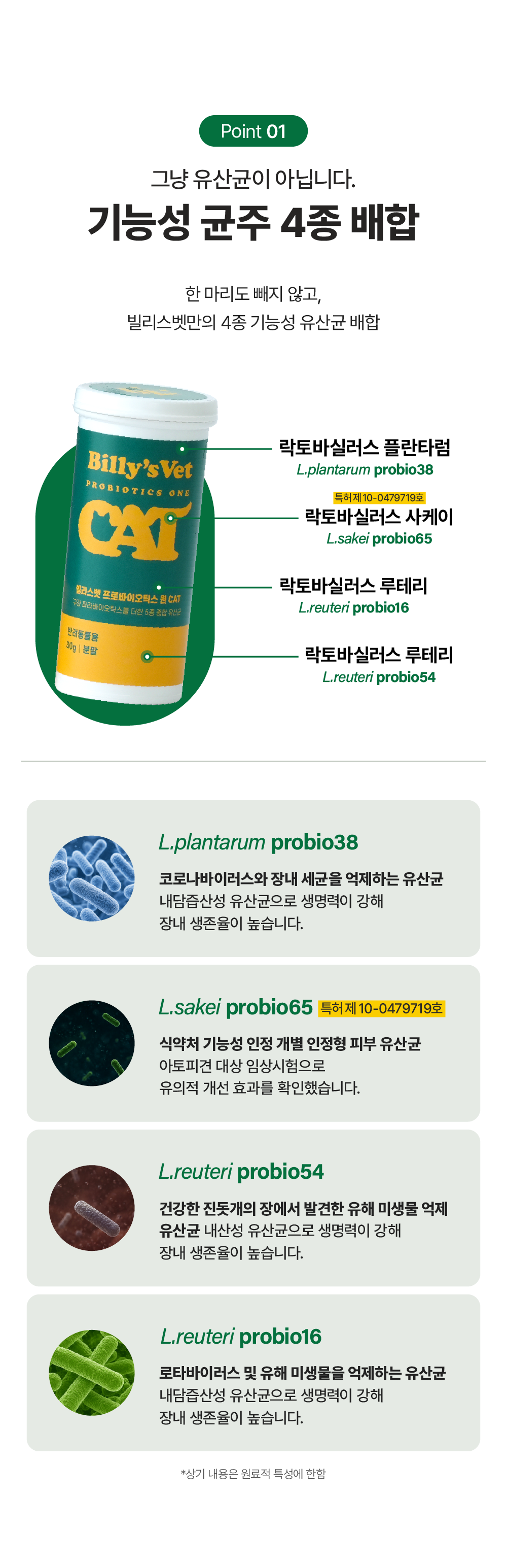 [면역력&장 건강] 프로바이오틱스 원 캣 30g
