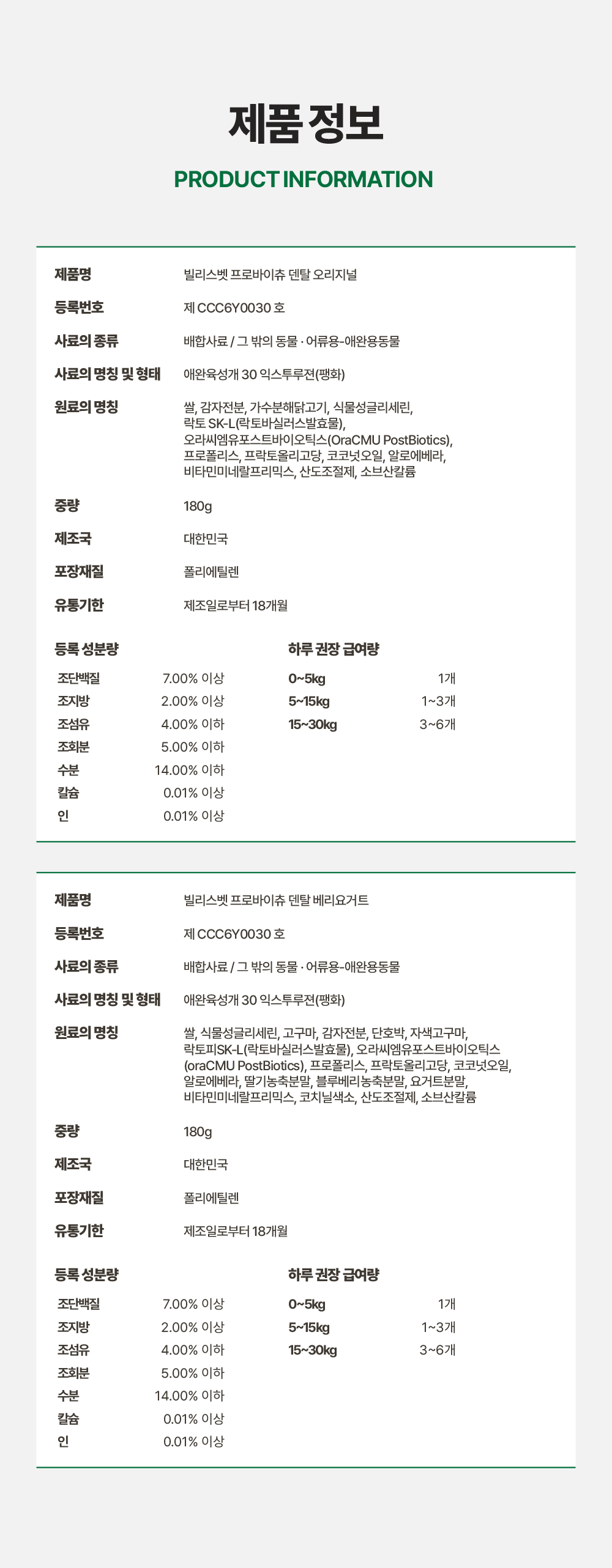 프로바이츄 덴탈 2종 set