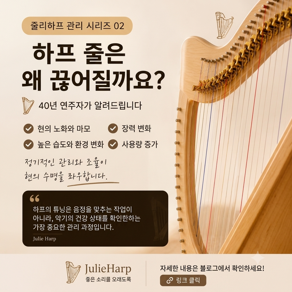 하프 현의 상태를 확인하는 방법