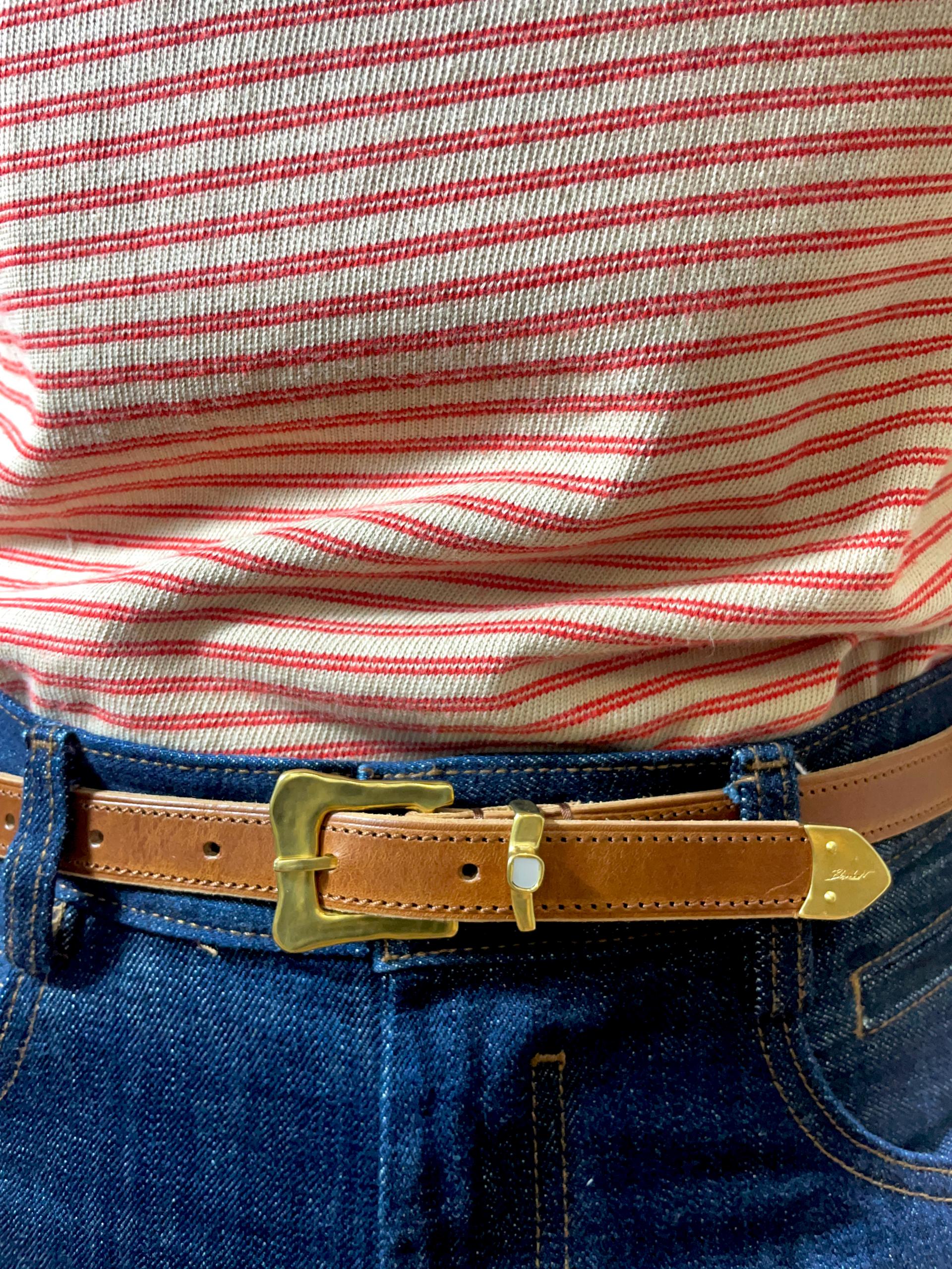 20mm 블레숑 자개 벨트 Mother-of-pearl belt