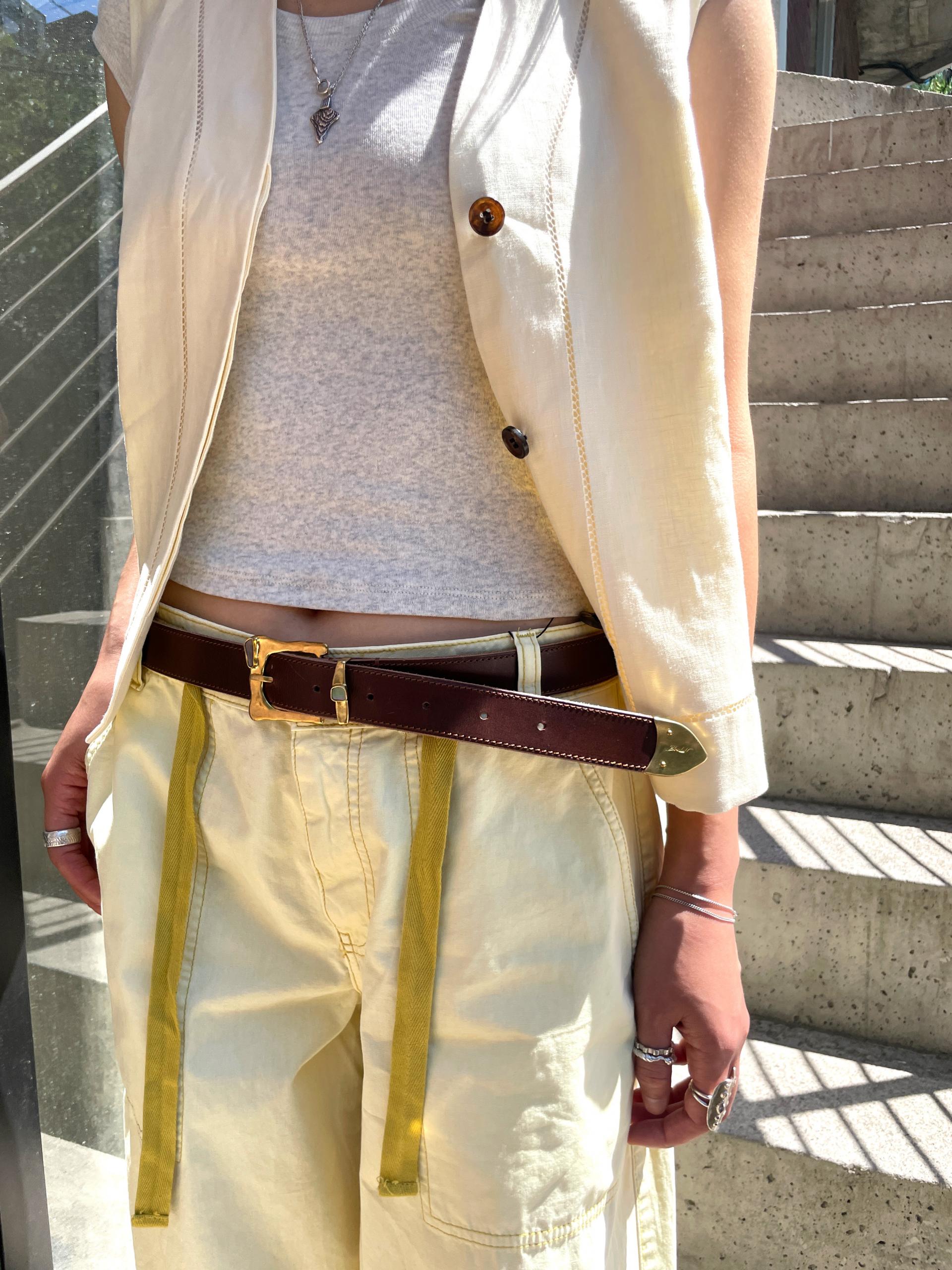 20mm 블레숑 자개 벨트 Mother-of-pearl belt