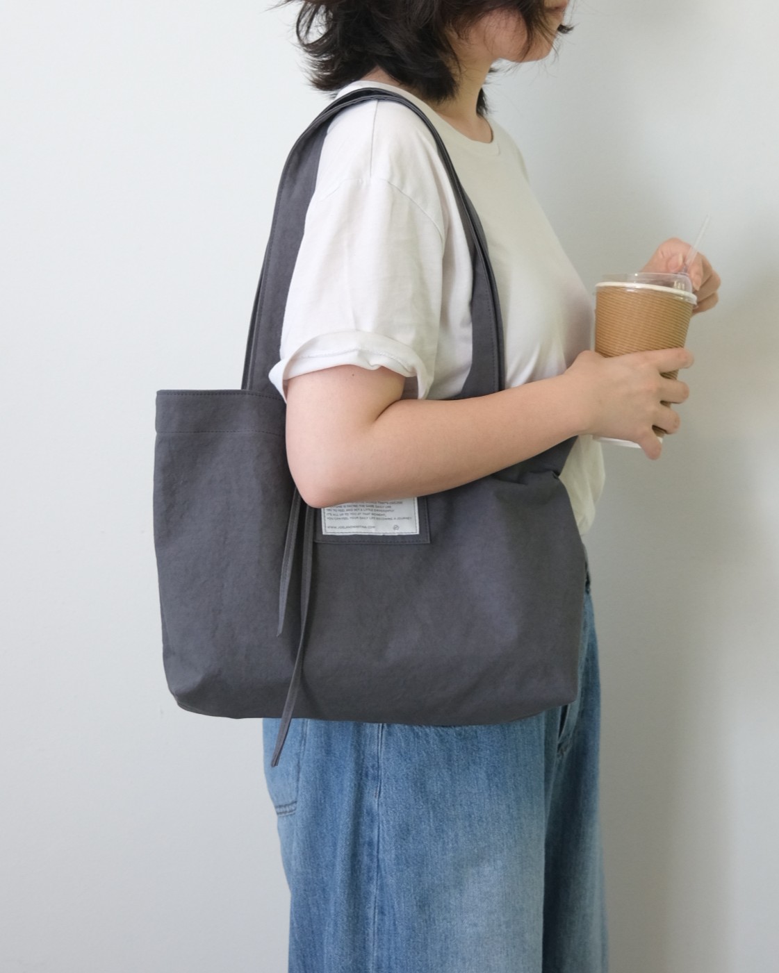 ribbon bag - gray