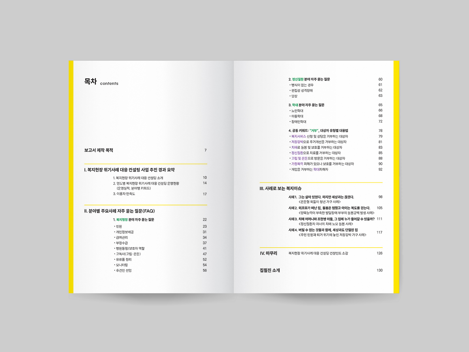 서울시복지재단 복지현장 위기사례 대응 컨설팅 보고서  | 2025  원고 편집, 보고서 디자인(B5), 인쇄