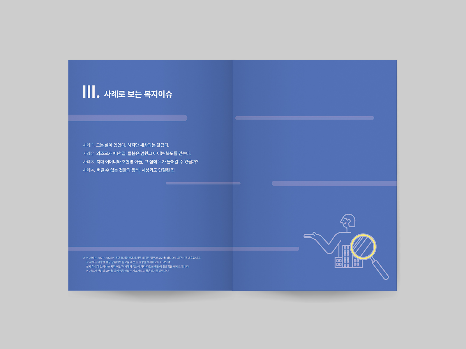 서울시복지재단 복지현장 위기사례 대응 컨설팅 보고서  | 2025  원고 편집, 보고서 디자인(B5), 인쇄