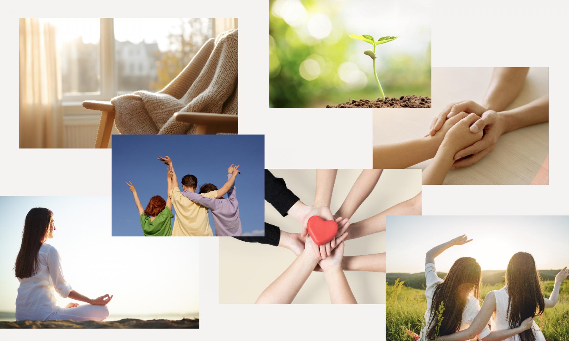 함께   공간   회복    공동체와의 연대와 지지.혼자서가 아니라 함께하는 사람들과의 상호작용과 지원  안전하고 편안하게 치유할 수 있는 장소., 따뜻하고 포용적인 분위기.   다시 일어날 수 있는 가능성, 새로운 시작을 향한 희망과 성장