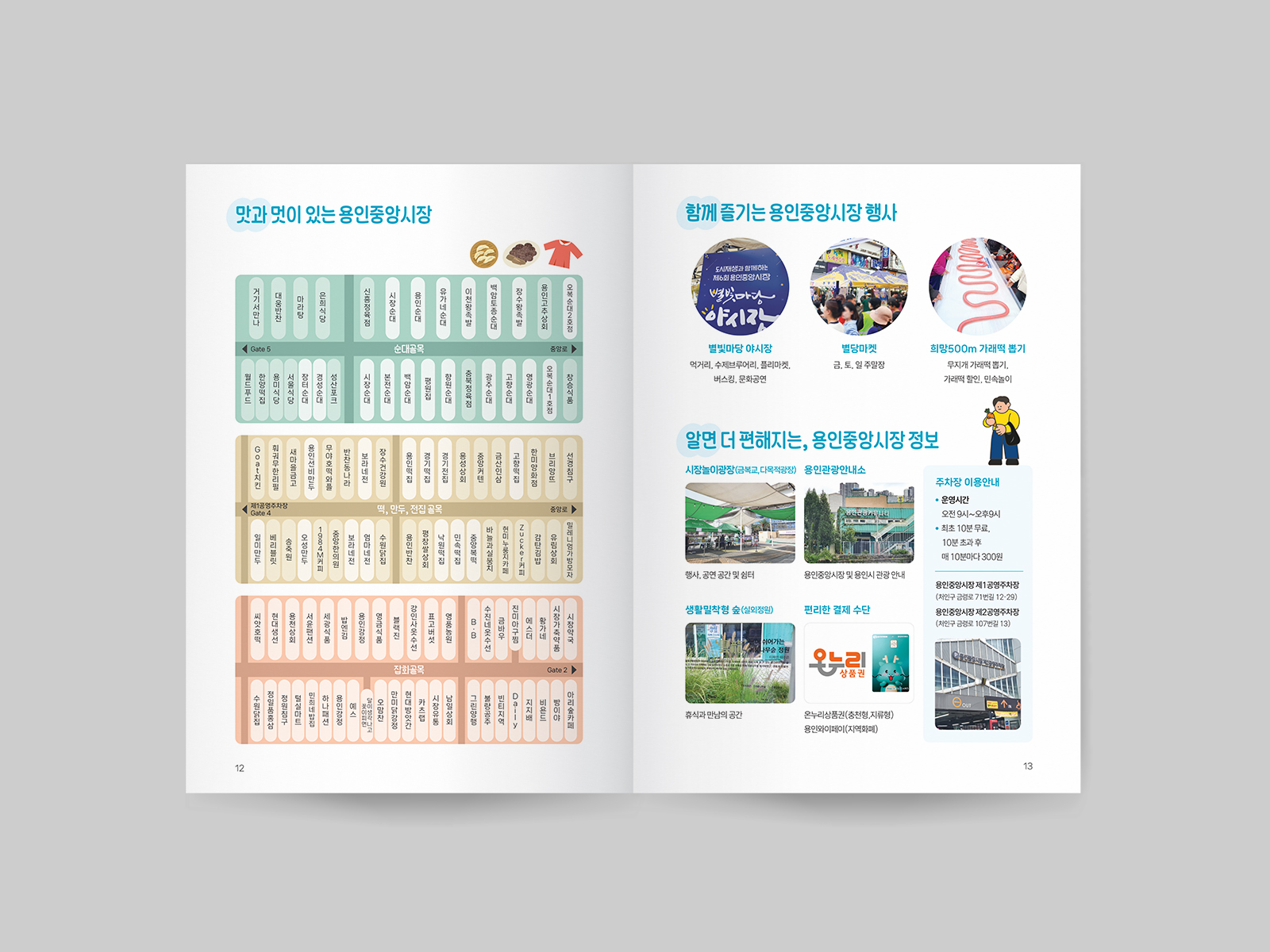 용인 중앙동도시재생지원센터 중앙동과 용인중앙시장 가이드북  | 2025  기획, 운영, 취재, 원고 작성, 편집 디자인, 인쇄(A5)