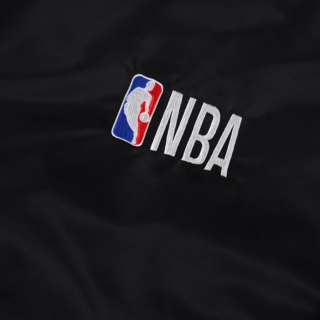 발렌시아가 x NBA M 650805 로고 사틴 봄버 자켓