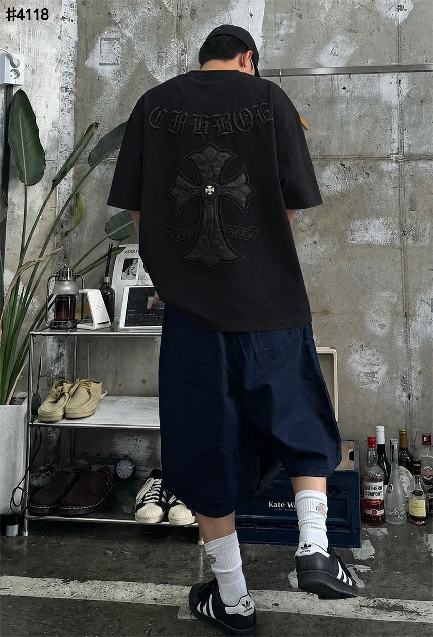 크롬하츠 빈티지 코튼 숏 슬리브 티셔츠