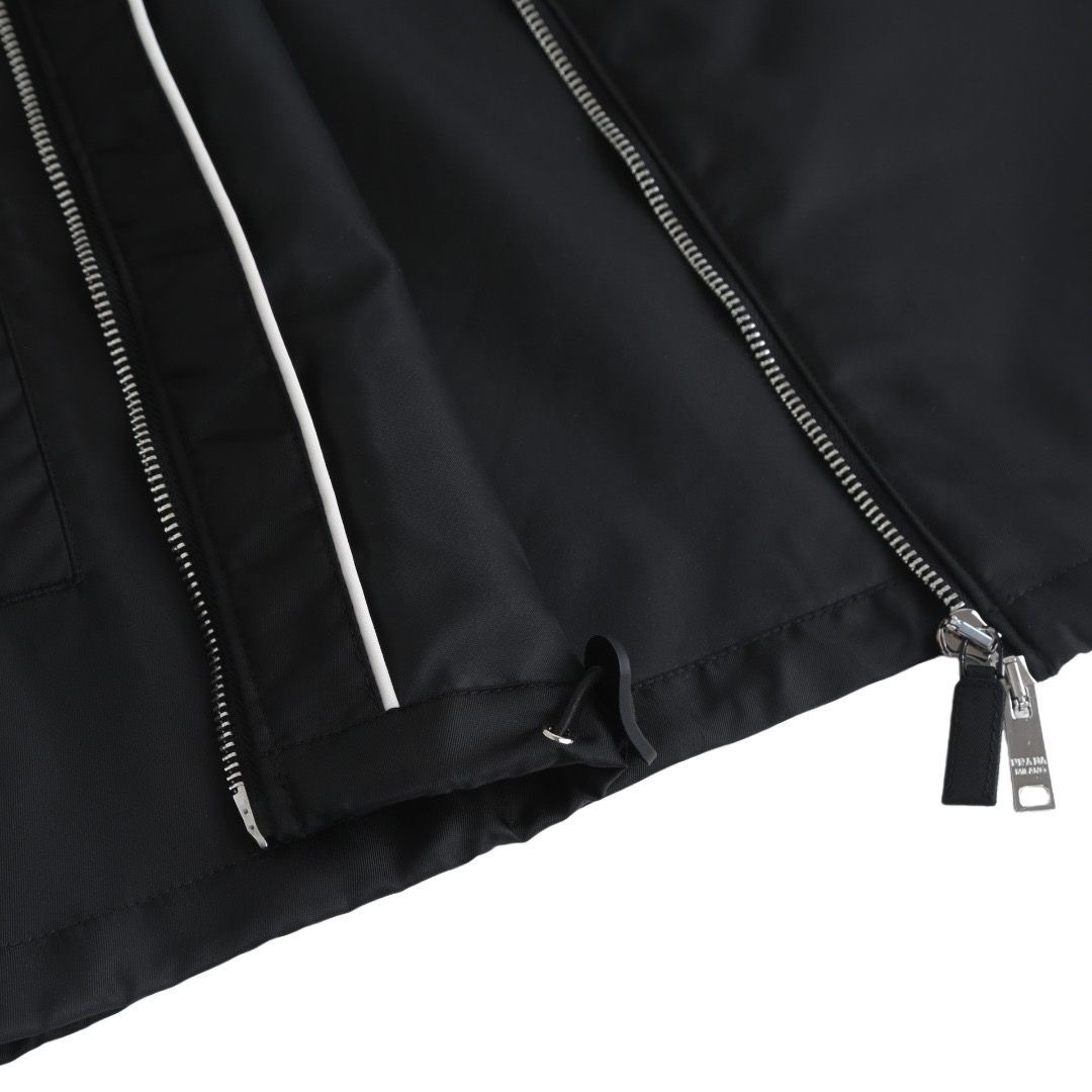 프라다 리나일론 후드 블루종 자켓