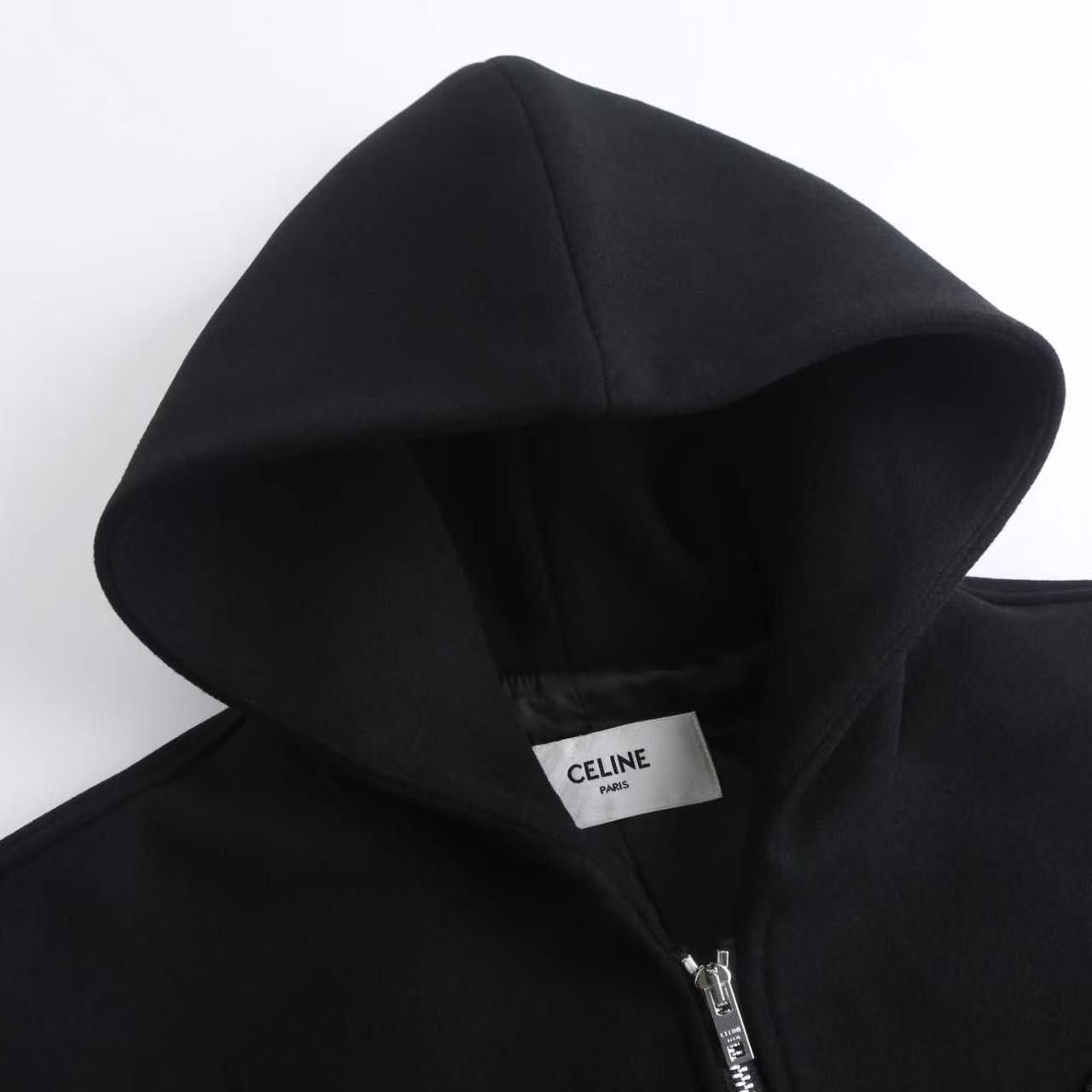 셀린느 M 64212 더블 페이스 울 테디 자켓