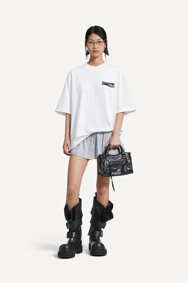 발렌시아가 빈티지 저지 폴리티컬 켐페인 숏 슬리브 티셔츠