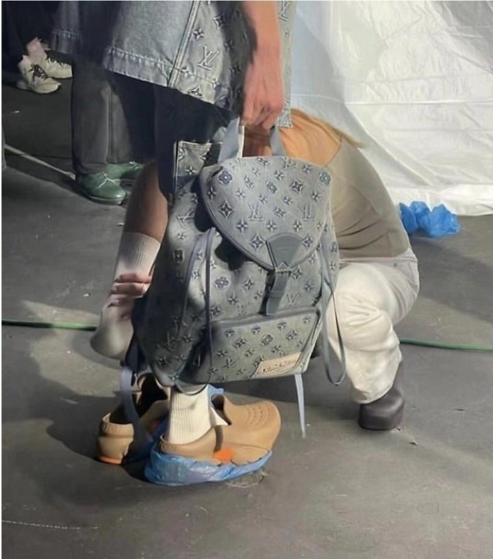 루이비X 몽수리 백팩 데님