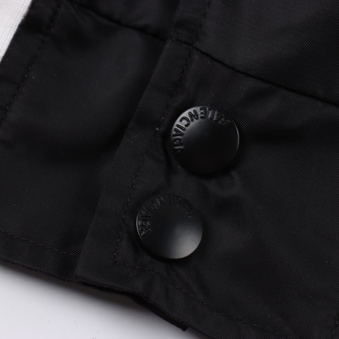발렌시아가 x NBA M 650805 로고 사틴 봄버 자켓