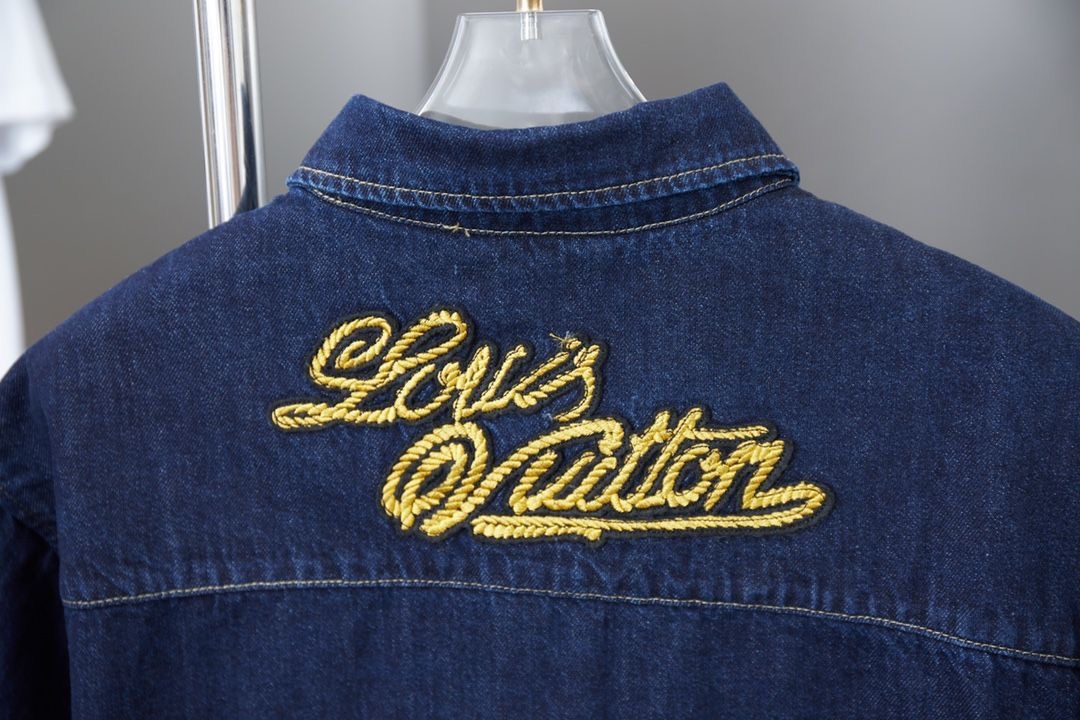 루이비X 샴브레이 데님 셔츠