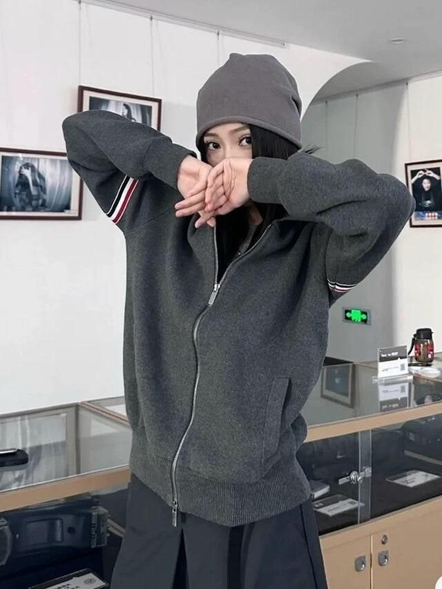 톰브라운 신상 코튼밀라노 암밴드 후드집업 커스텀