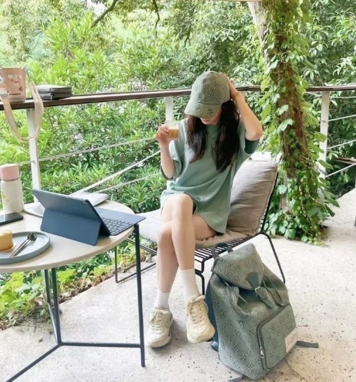 루이비X 몽수리 백팩 데님