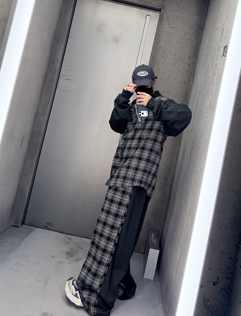 발렌시아가 M 650803 하이브리드 후드 셔츠