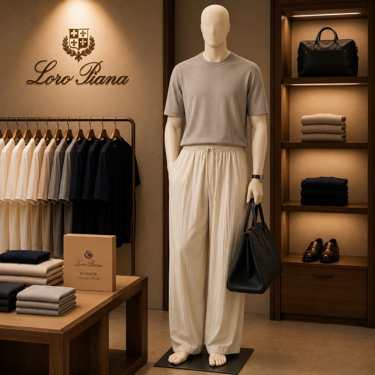 로로피아나 아이스쿨 벅스 와이드 팬츠