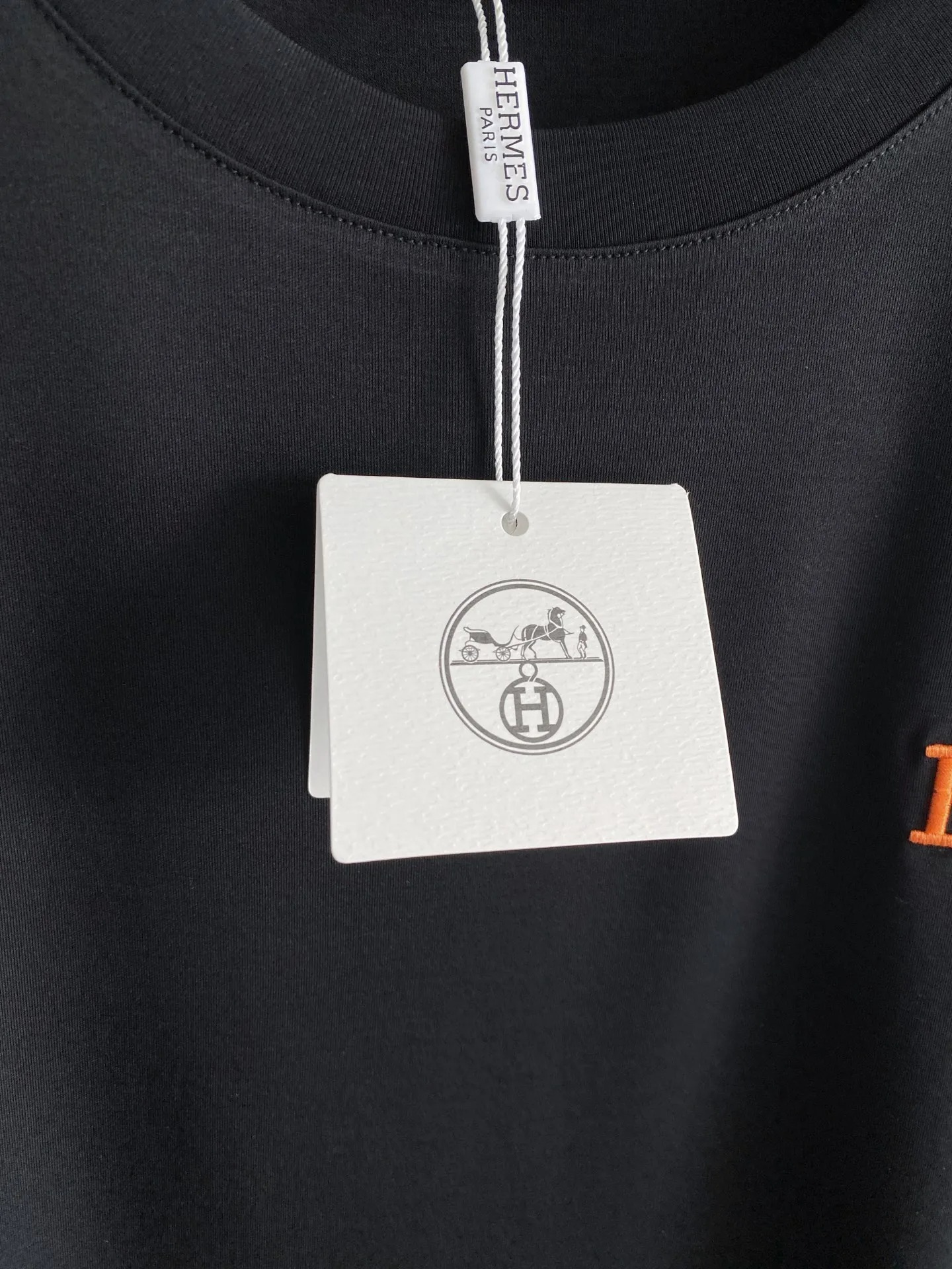 에르메스의 최신 남성용 크루넥 반팔 셔츠 - 상세 이미지 5장