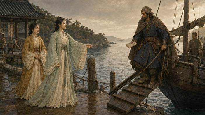 늦은 바람의 냄새 끝에서 돛이 돌아왔다.