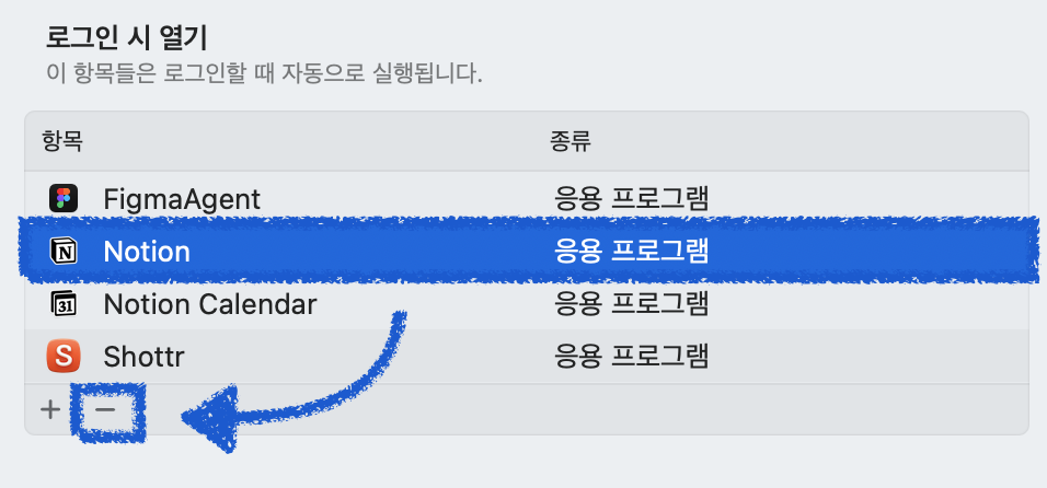 노션 자동실행 끄는 법(윈도우/맥)