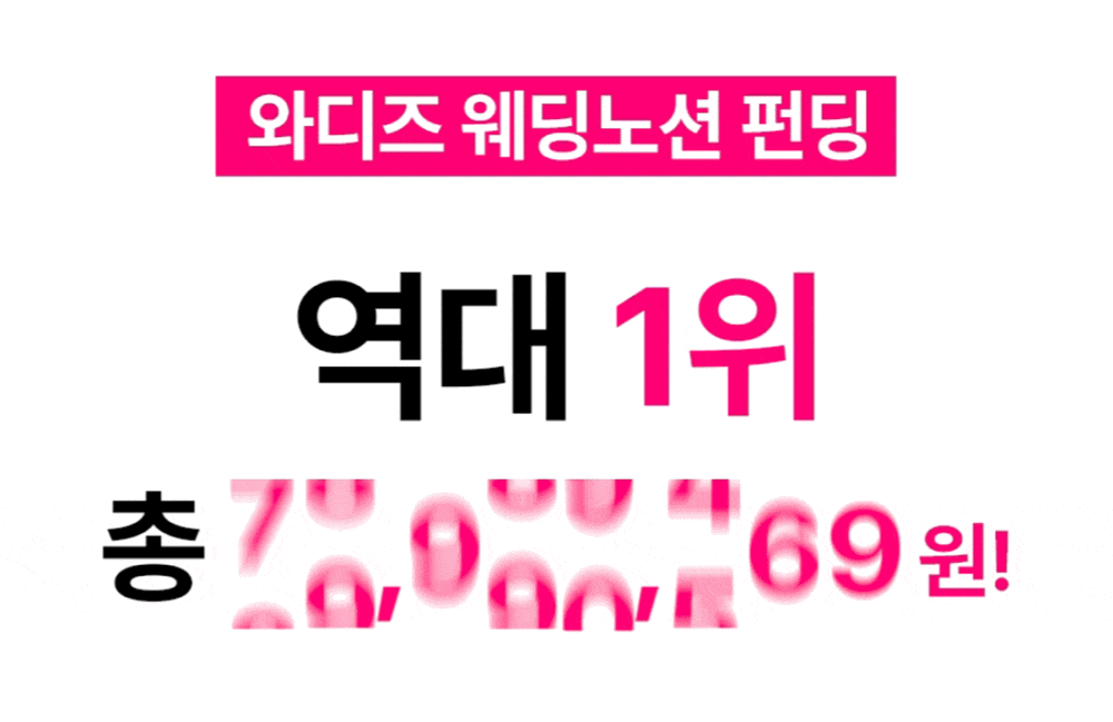 와디즈 웨딩 노션 펀딩 역대 1위와 총 펀딩금액 2455만 원 성과 안내