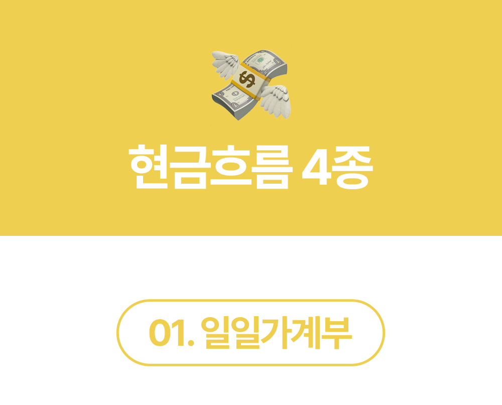 돈플래너 현금흐름 4종 중 일일 가계부 소개