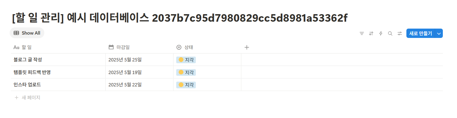 노션 전체 페이지 데이터베이스란?
