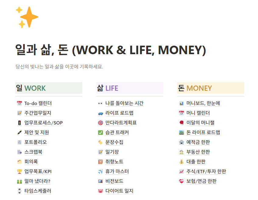 컴맹도 차근차근 시작하는 노션 사용법 노션 활용 예시