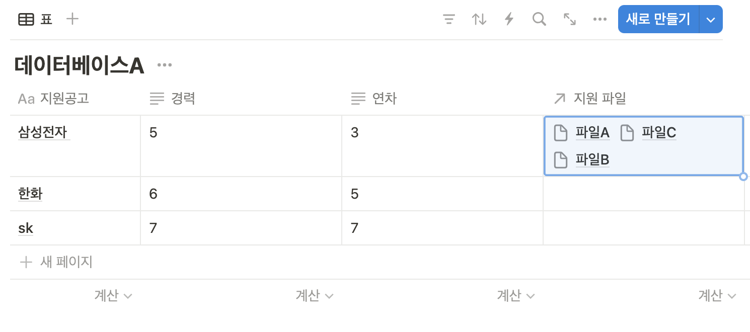 노션 표 한 열에 여러 페이지 넣기 가능한가요?