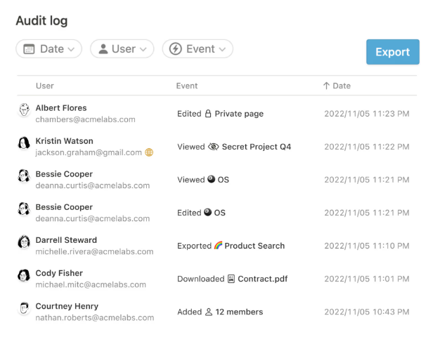 노션에서 공유 중인 문서 추적하는 방법