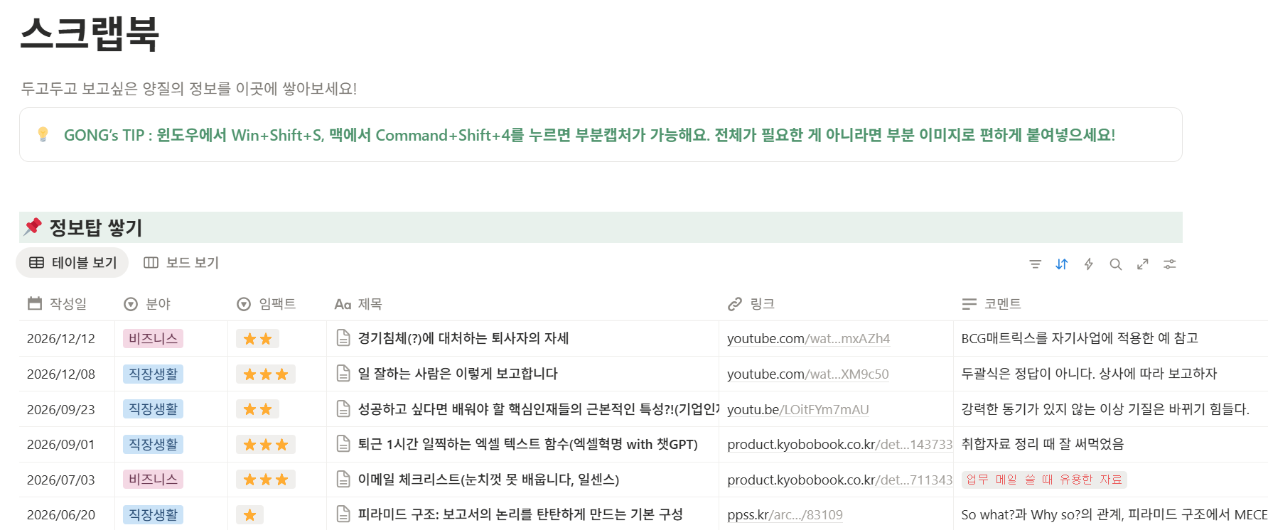 학교 계정으로 노션을 쓰는 사람에게 특히 도움이 되는 사용 시나리오